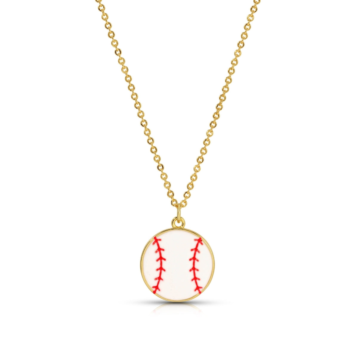 Extra Innings! Enamel Baseball Necklace