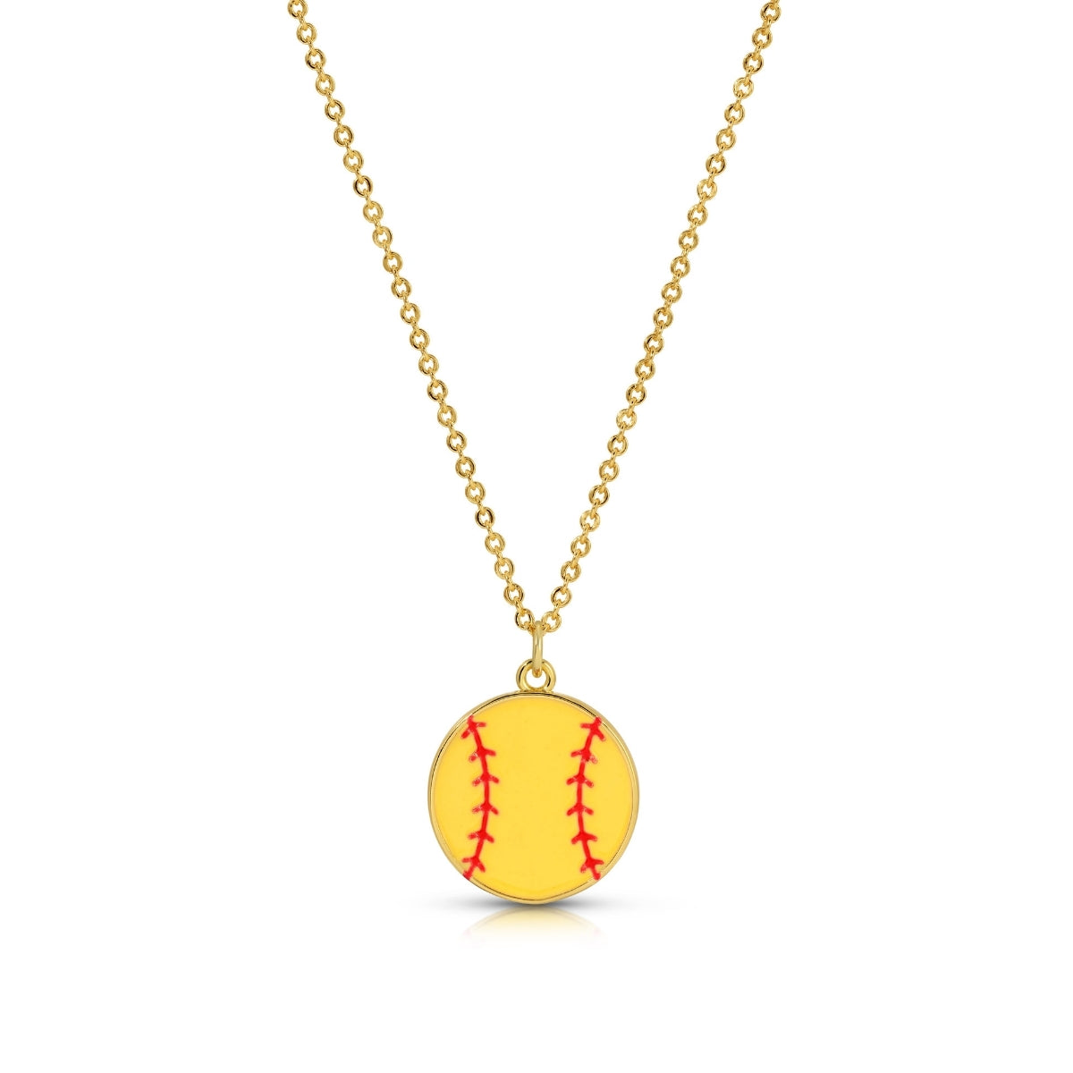 Fastpitch Finish! Enamel Softball Necklace