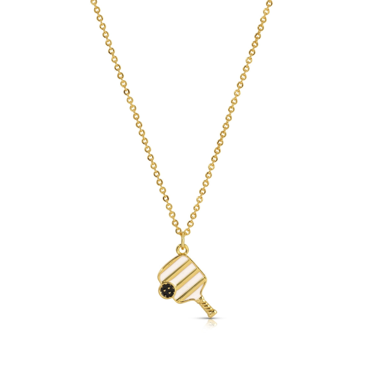 Power Play! Enamel Pickleball Necklace