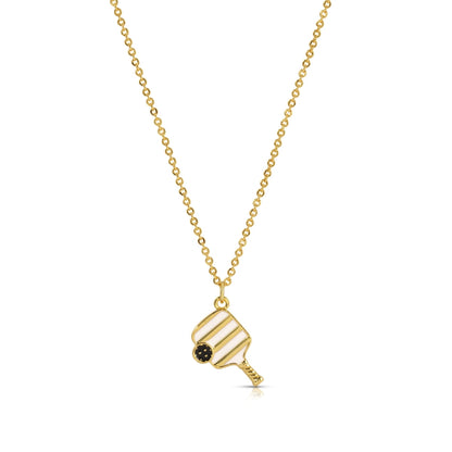 Power Play! Enamel Pickleball Necklace