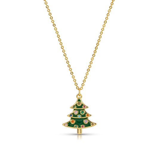 Holiday Spirit | Enamel Christmas Tree Necklace