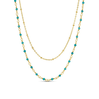 Delicate Layered Stone Necklace