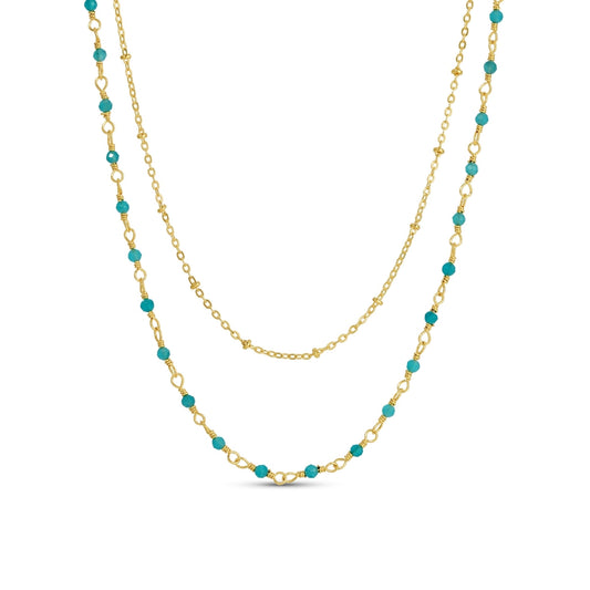 Delicate Layered Stone Necklace