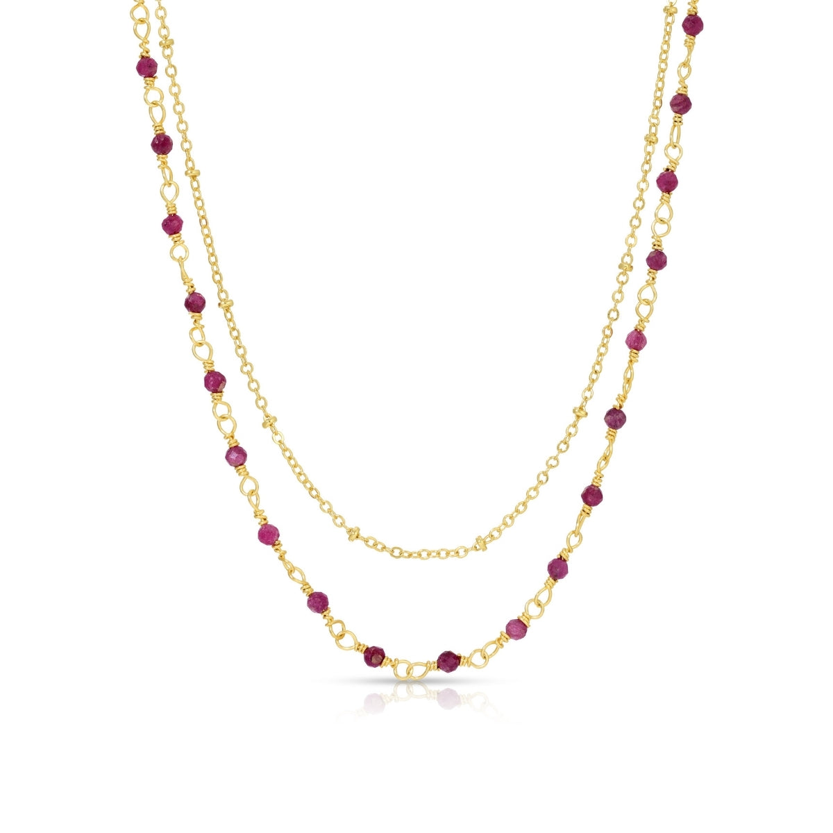 Delicate Layered Stone Necklace