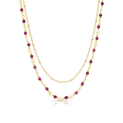 Delicate Layered Stone Necklace