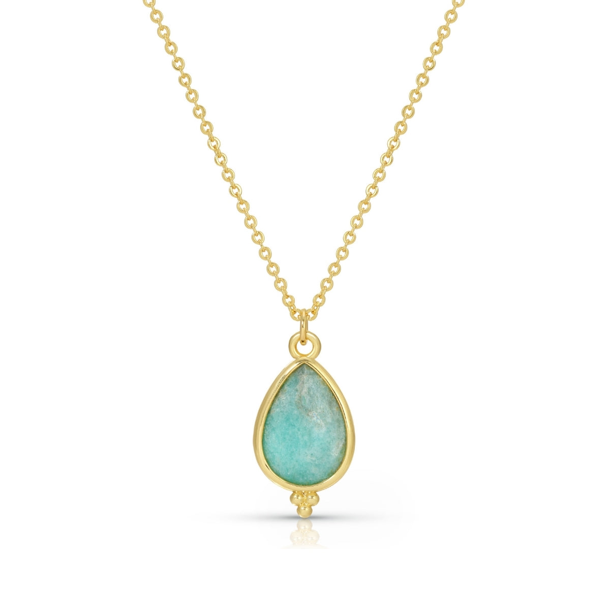 Teardrop Stone Pendant Necklace