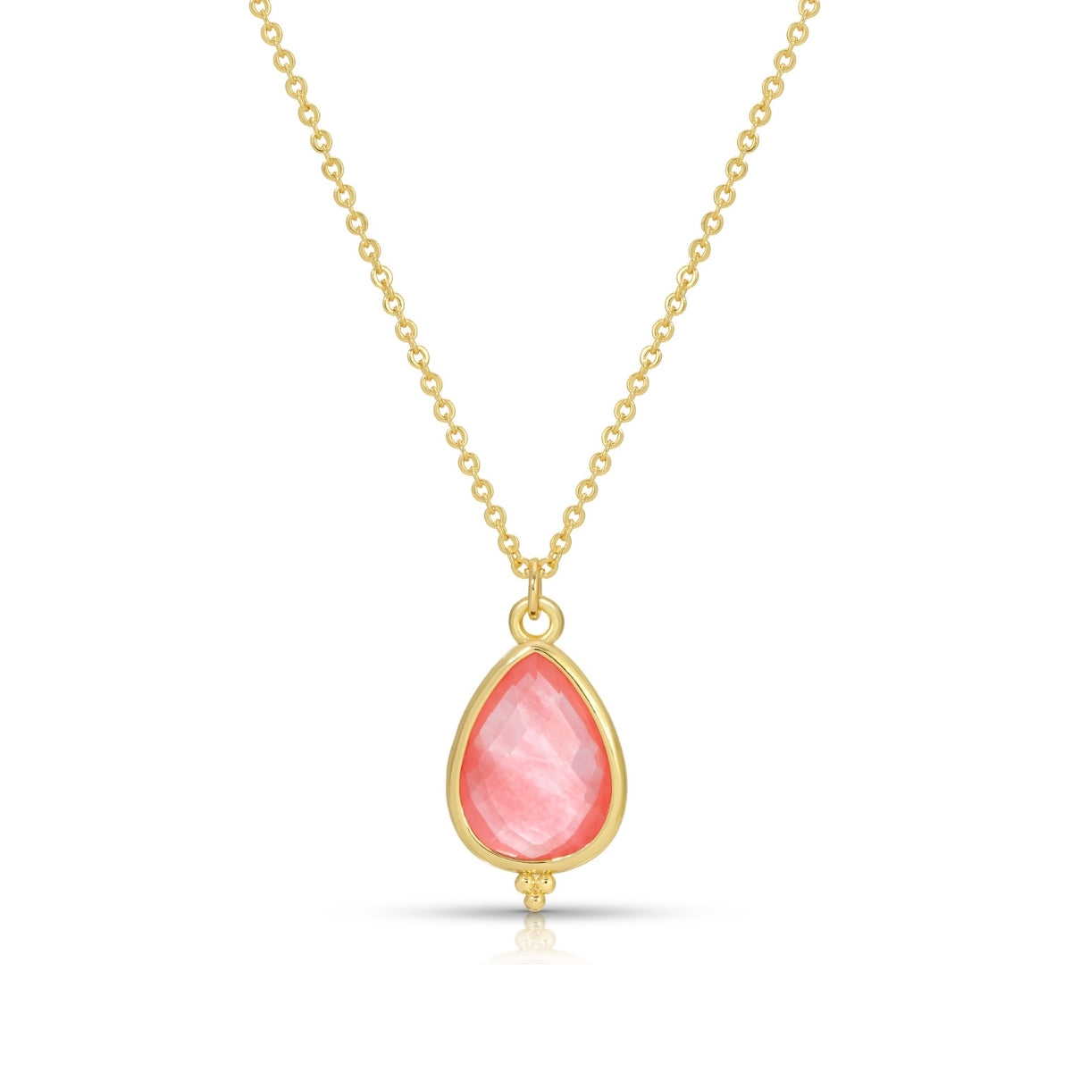 Teardrop Stone Pendant Necklace
