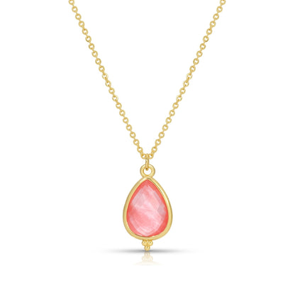 Teardrop Stone Pendant Necklace