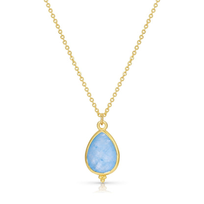 Teardrop Stone Pendant Necklace