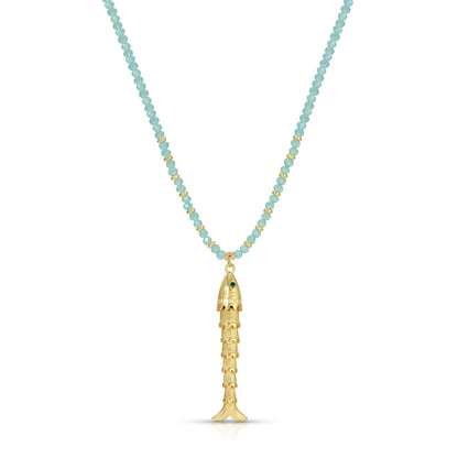 Rising Tide Fish Pendant Necklace