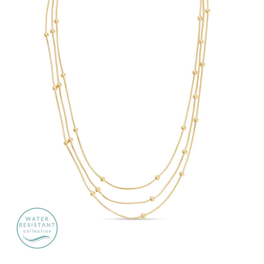 Simplicity Layered Up, Triple Layer Neklace