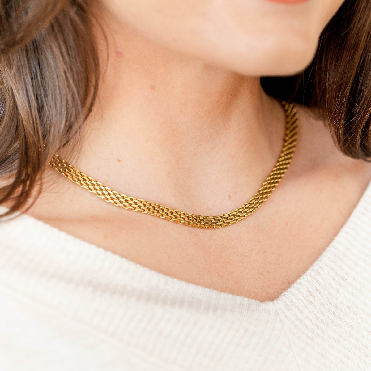 Wide Collar Necklace, Water-Resistant