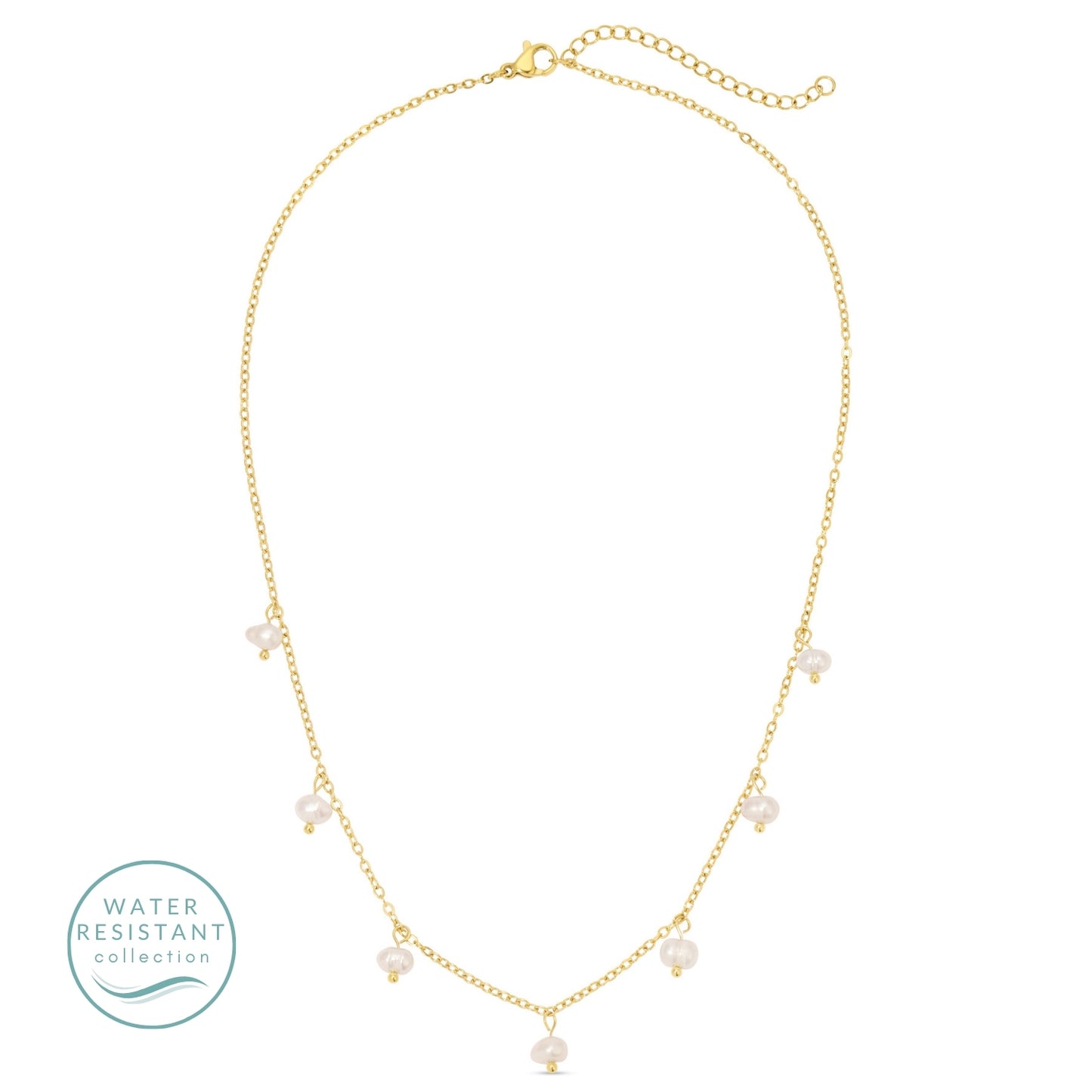 Sweet Pearl Accented Necklace, Water Resistant