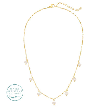 Sweet Pearl Accented Necklace, Water Resistant