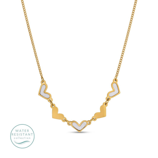 Multi Heart Water Resistant Necklace