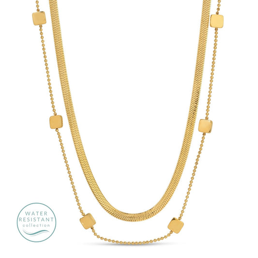Double Layer Water Necklace, Water Resistant