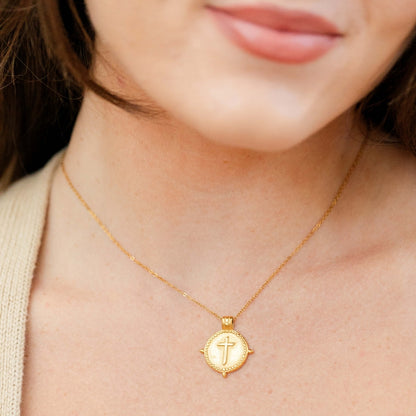 Vintage Vibe Cross Pendant - Water Resistant