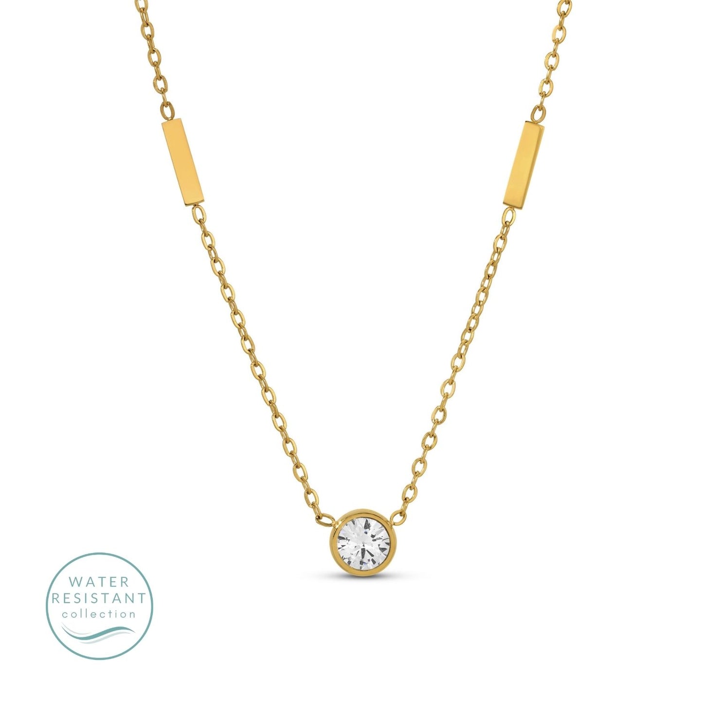 Contemporary Round Cubic Zirconia - Water Resistant