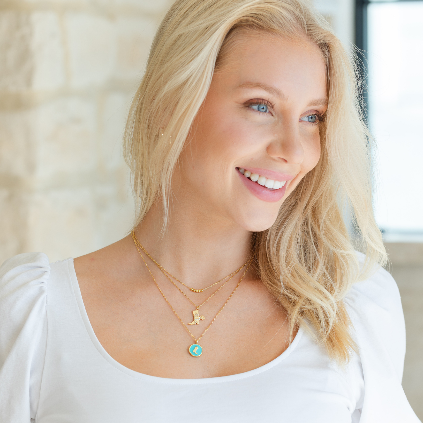 Glitzy Cowgirl Boot Double Necklace