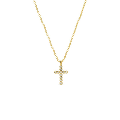 Delicate CZ Cross Pendant