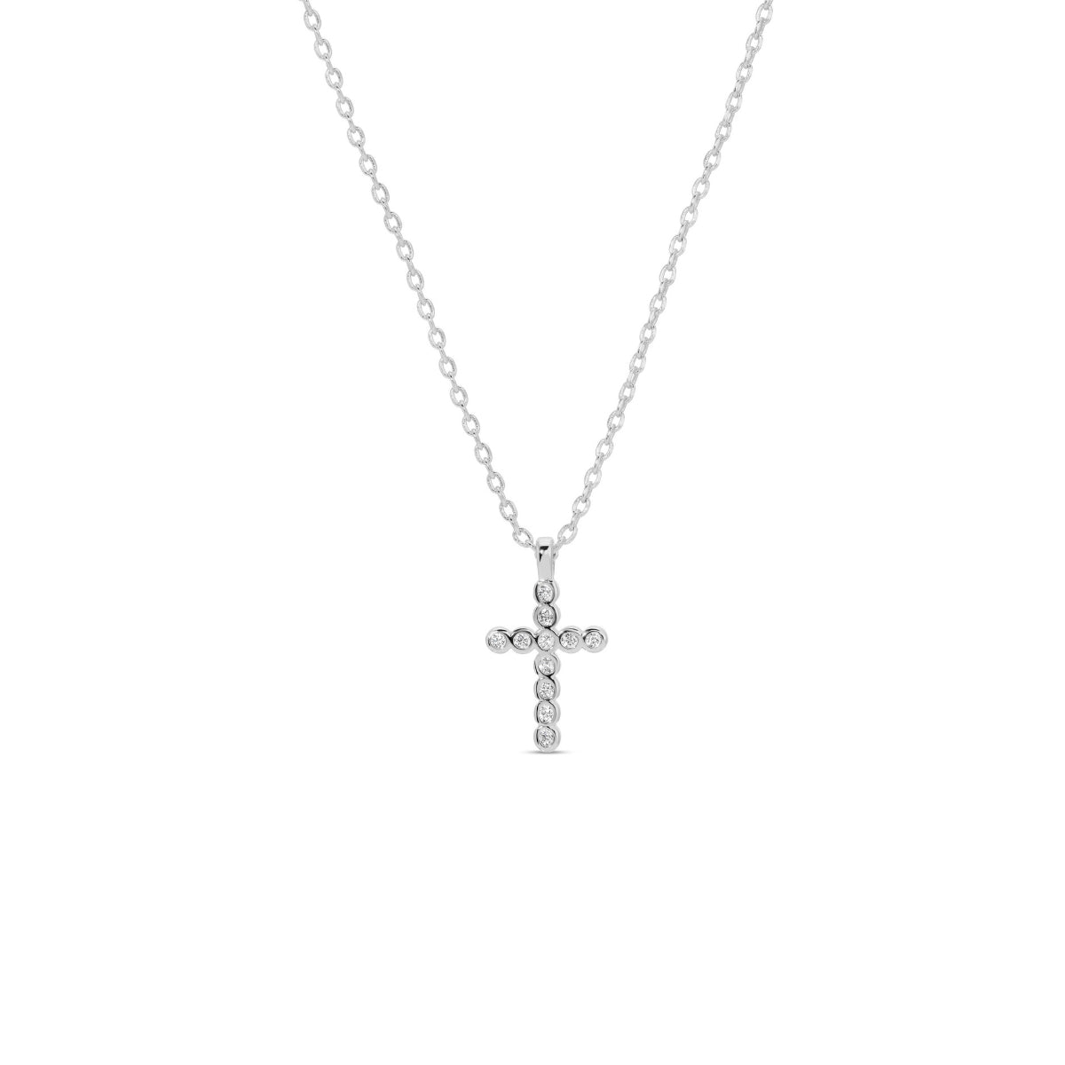 Delicate CZ Cross Pendant