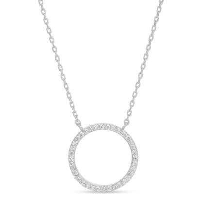 Open Pave Circle Pendant