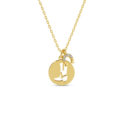 Boot & Horseshoe Necklace