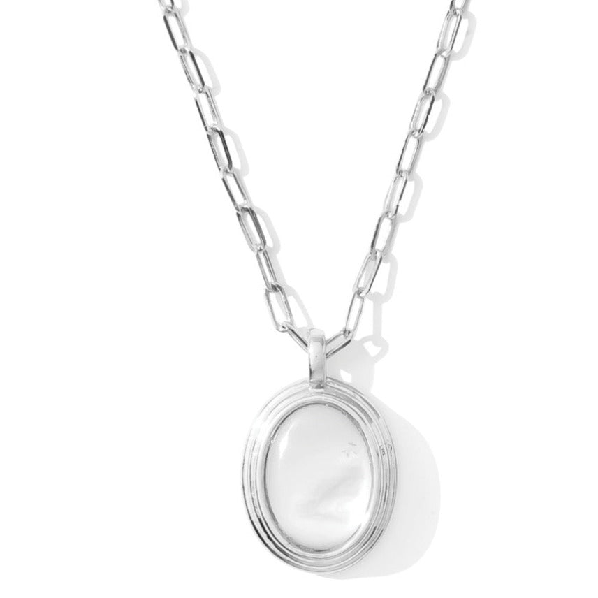 Bold Mother of Pearl Pendant Necklace