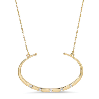 Statement Crescent Pendant Necklace