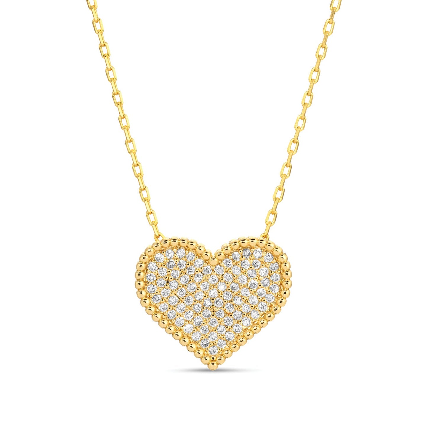 Pave Heart Necklace (3D)