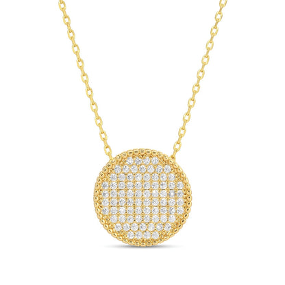 Pave Round Necklace