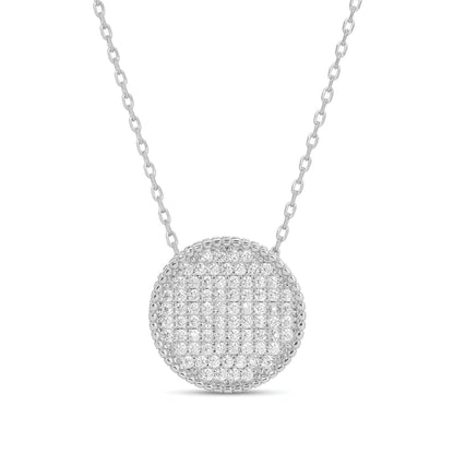 Pave Round Necklace