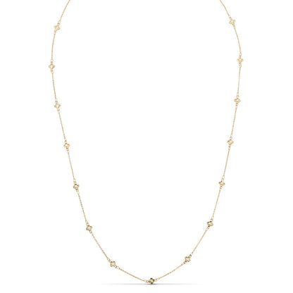 Delicate CZ Accented quatrefoil Accented Necklace