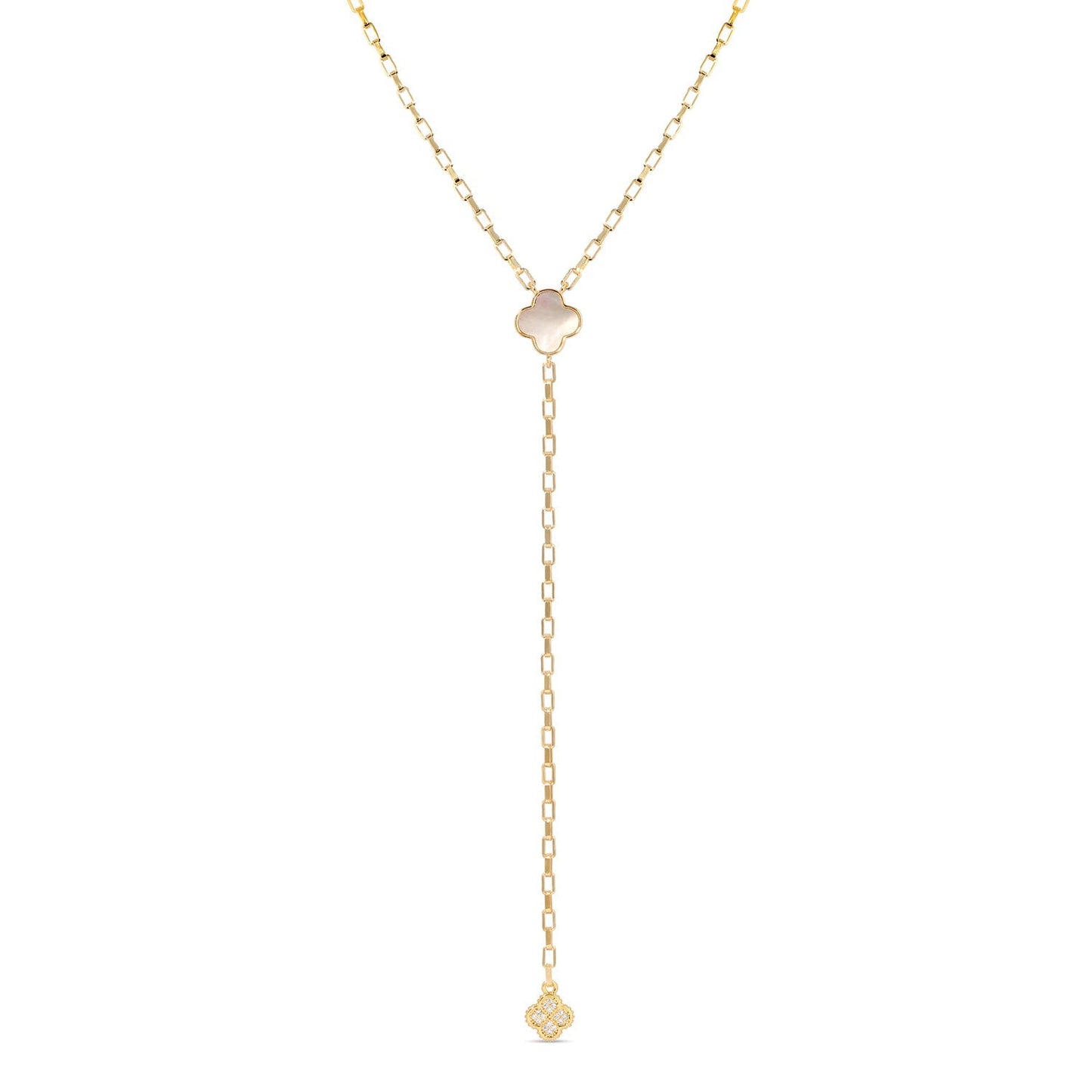 Long Quatrefoil Y Necklace