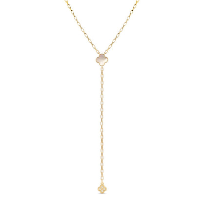 Long Quatrefoil Y Necklace