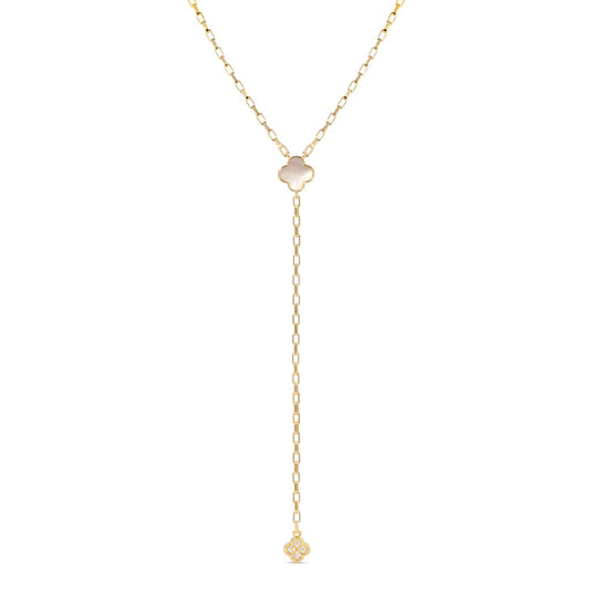 Long Quatrefoil Y Necklace