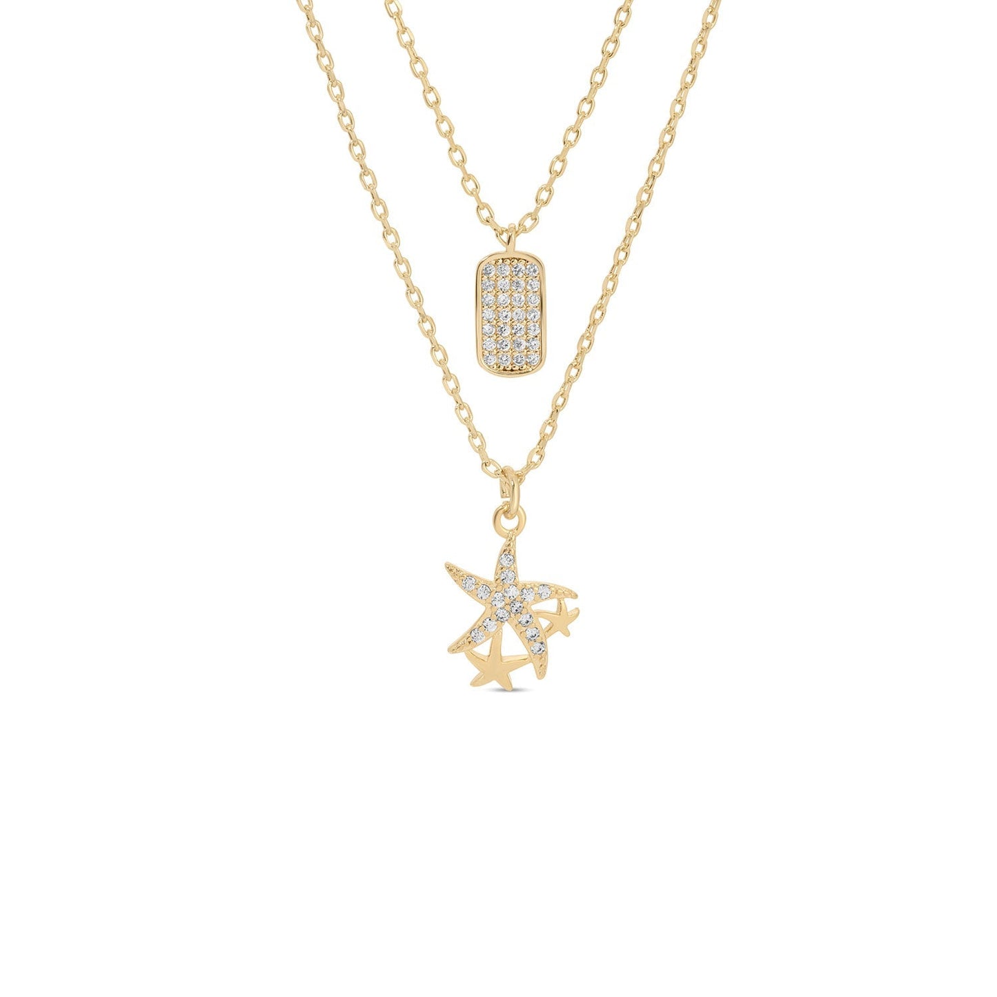 Double Layer Starfish Necklace