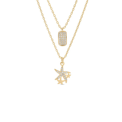 Double Layer Starfish Necklace