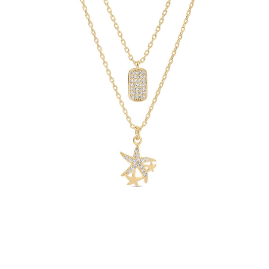 Double Layer Starfish Necklace