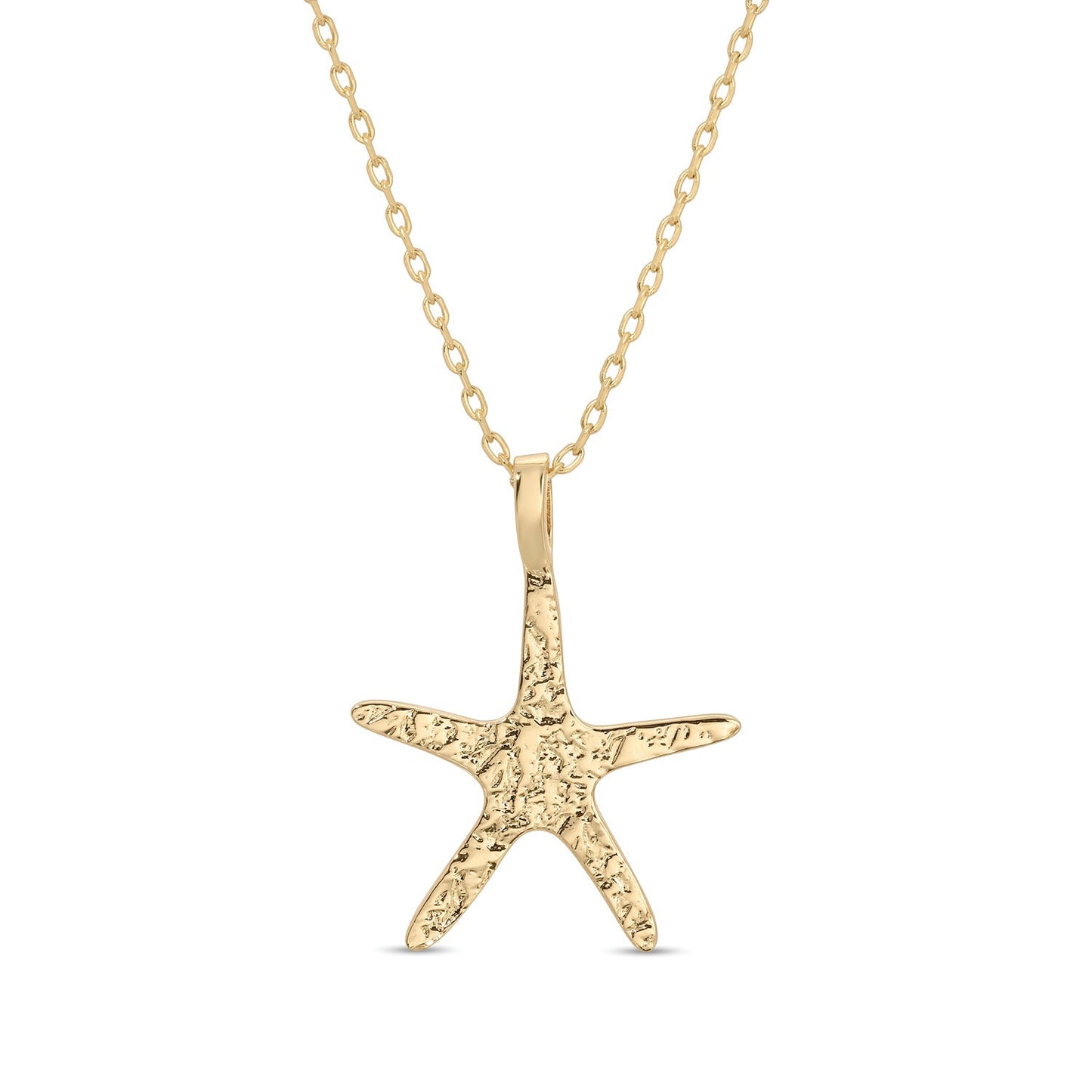 Gilded Starfish Pendant Necklace