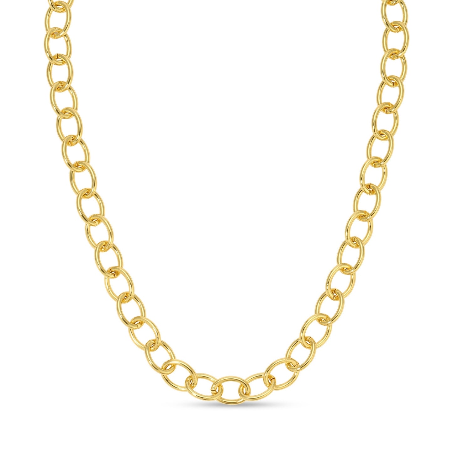 Oval Statement Link Chain Necklace