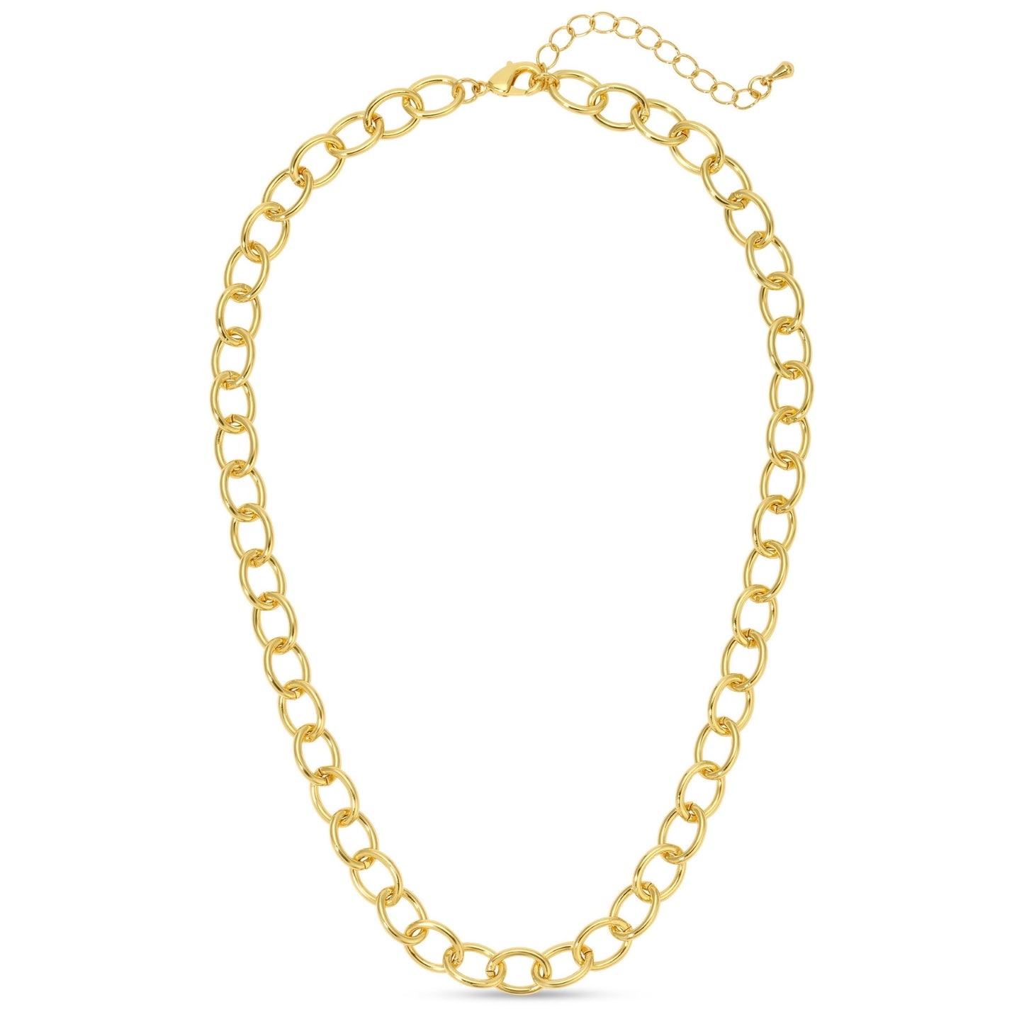 Oval Statement Link Chain Necklace