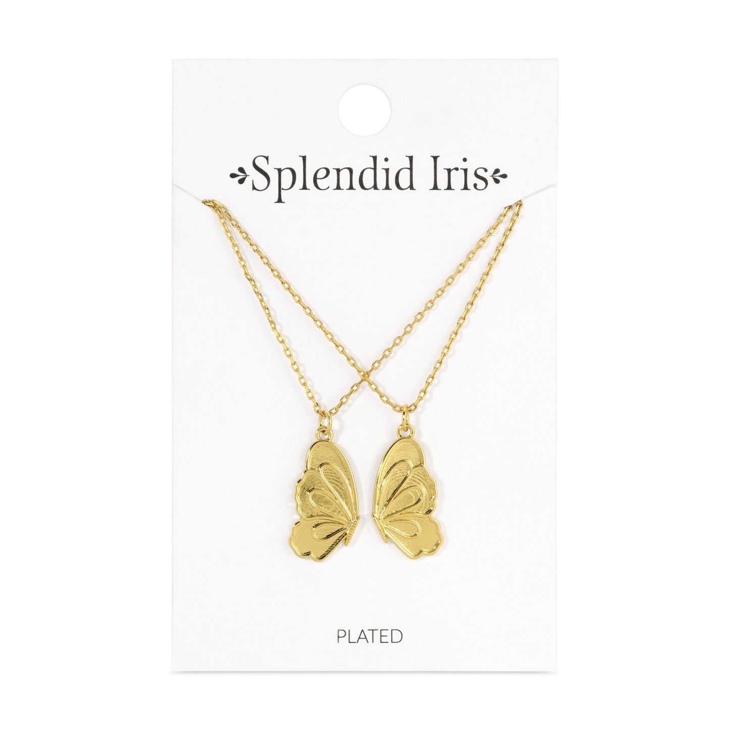 Be Connected - Pair of Butterfly Halves Friendship Necklaces