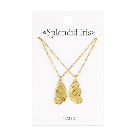 Be Connected - Pair of Butterfly Halves Friendship Necklaces