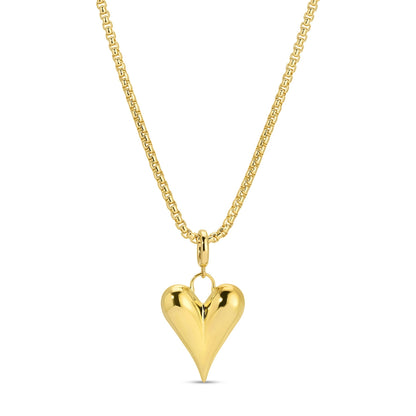 Long or Doubled Up Elongated Bubble Heart Necklace