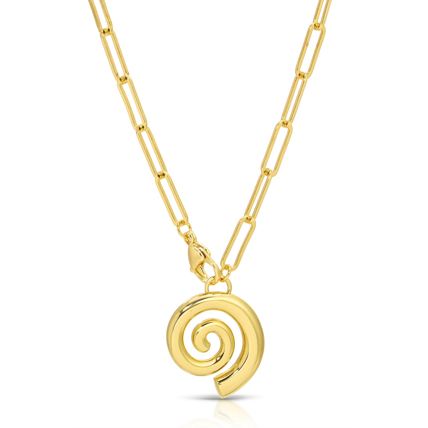 Adjustable Lariat Swirl Pendant Necklace