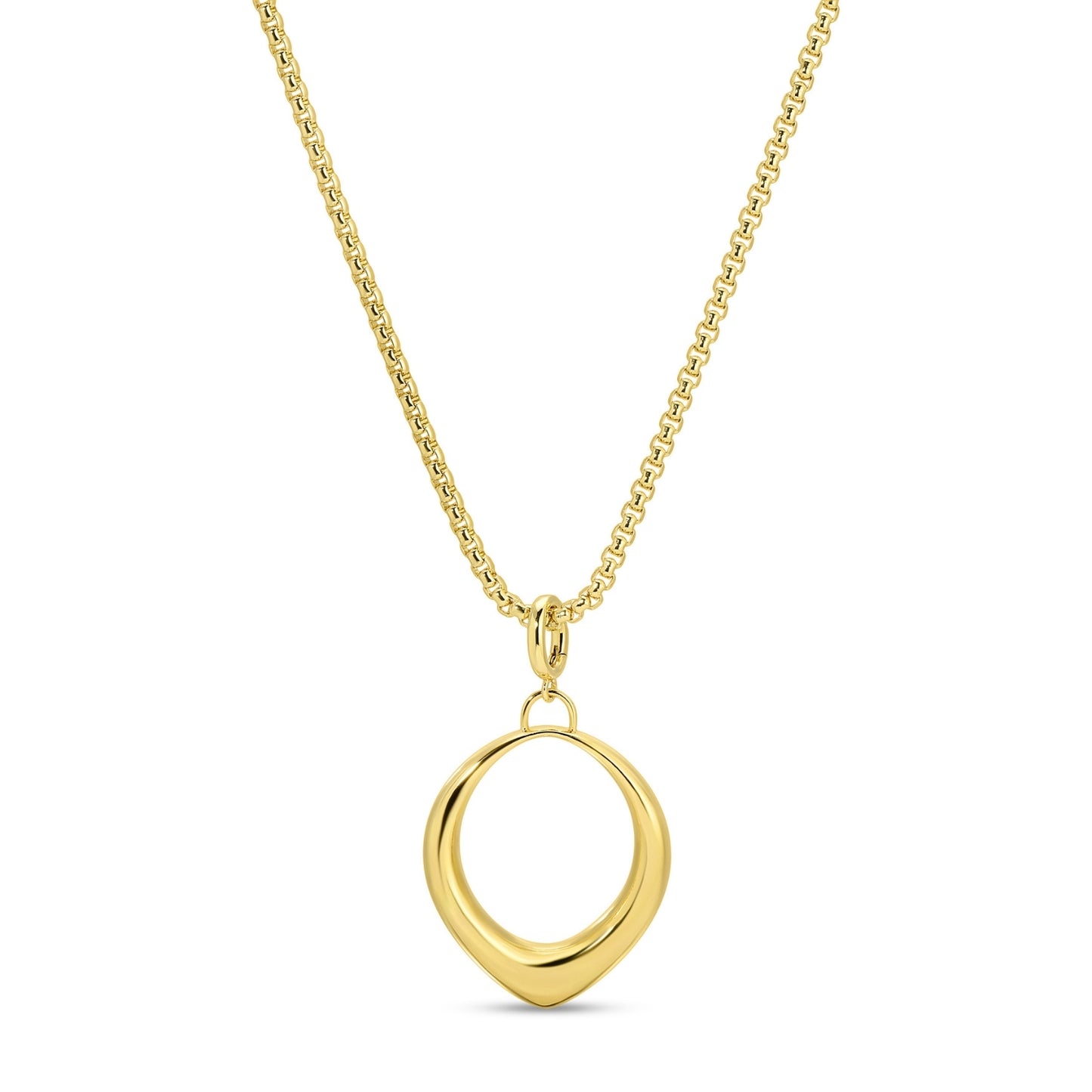 Long or Doubled Up Elongated Large Open Drop Necklace