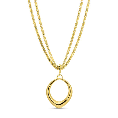 Long or Doubled Up Elongated Large Open Drop Necklace