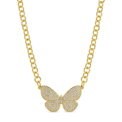 Flutter, Butterfly Statement Necklace