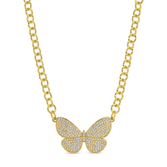 Flutter, Butterfly Statement Necklace